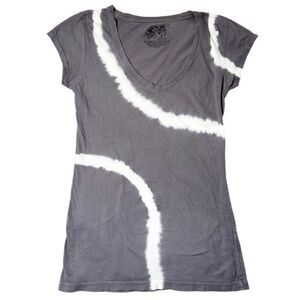 Stranded Gray Tie-Dye 100% Cotton Casual Tee Top Size M